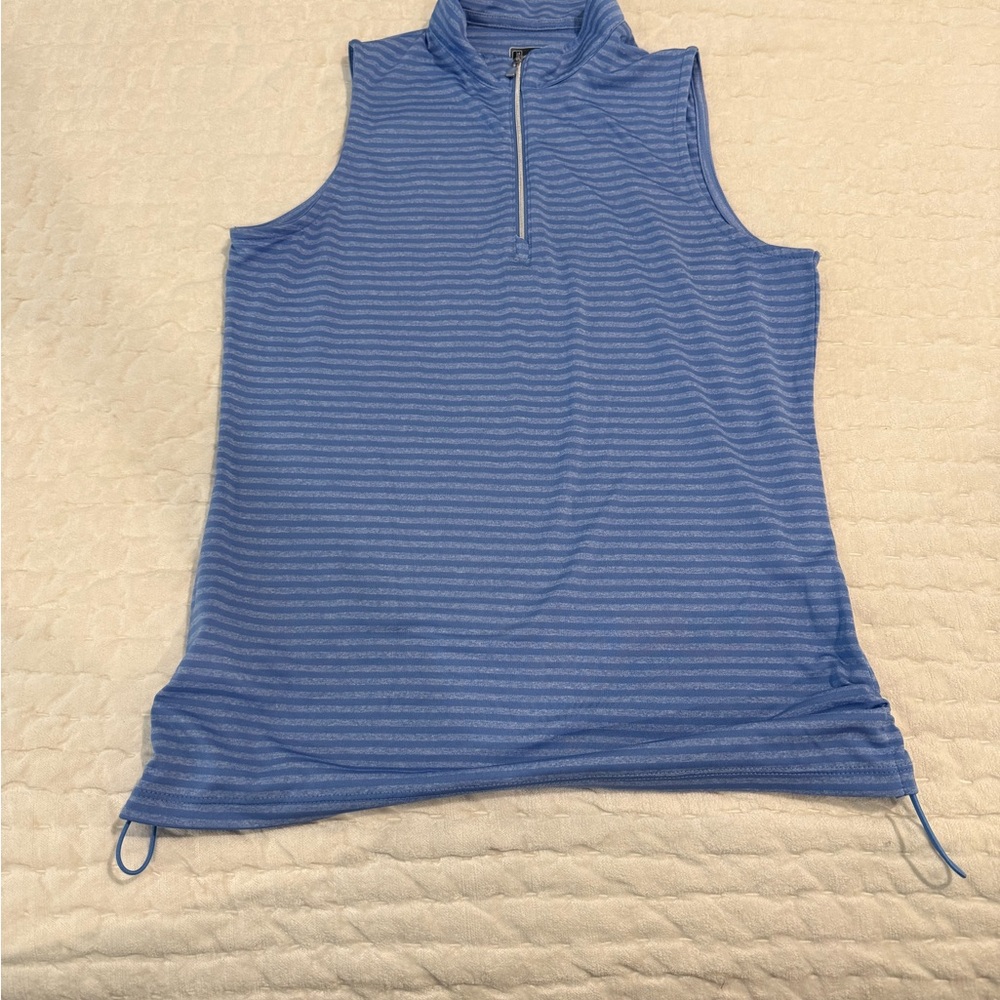 PGA Tour Blue Striped Tank Top